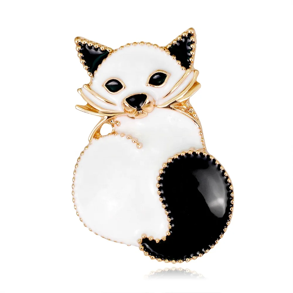 

Fashionable and Cute Rhinestone Fox Animal Brooch Jewelry, Picture shows