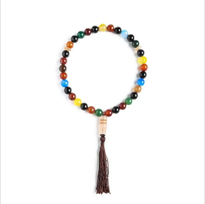 

Natural stone beads tassel Islamic Prayer Tesbih Beads Muslim Prayer Bead 33 tasbih rosary necklace, 14 color