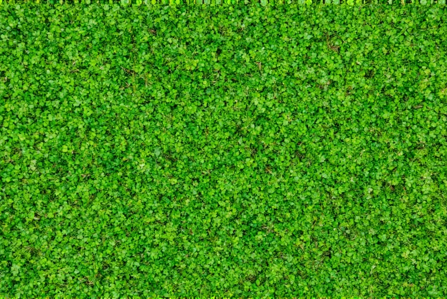 White clover lawn thriving in residential yard with bees pollinating