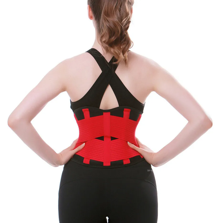 

2021 New Product women Compression Popular Waist Trimmer Belt Adjustable Slimming Sweat stomach Belt Training, Black blue pink red or customized