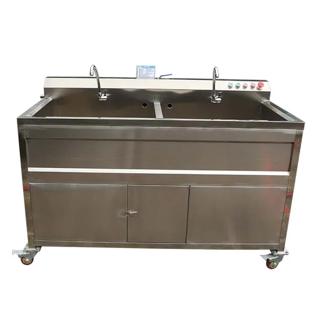 Hotel kitchen two tanks vegetable and fruit washing machine ozone fruit and vegetable washer