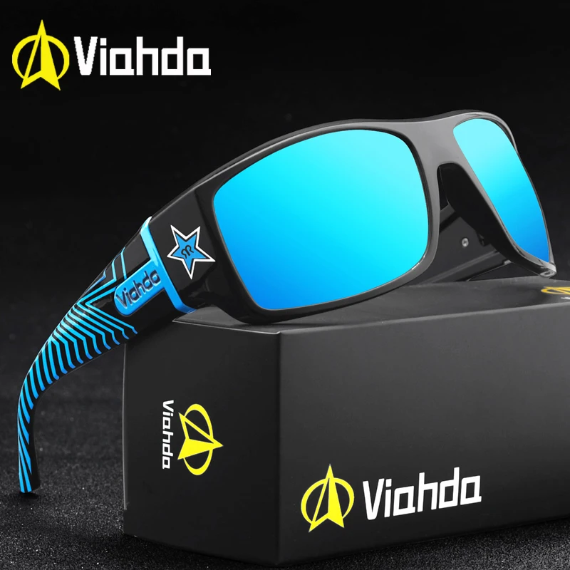 

2019 VIAHDA Men Classic Polarized Sunglasses Male Sport Fishing Shades Eyewear UV400 Protection V6017, Picture colors