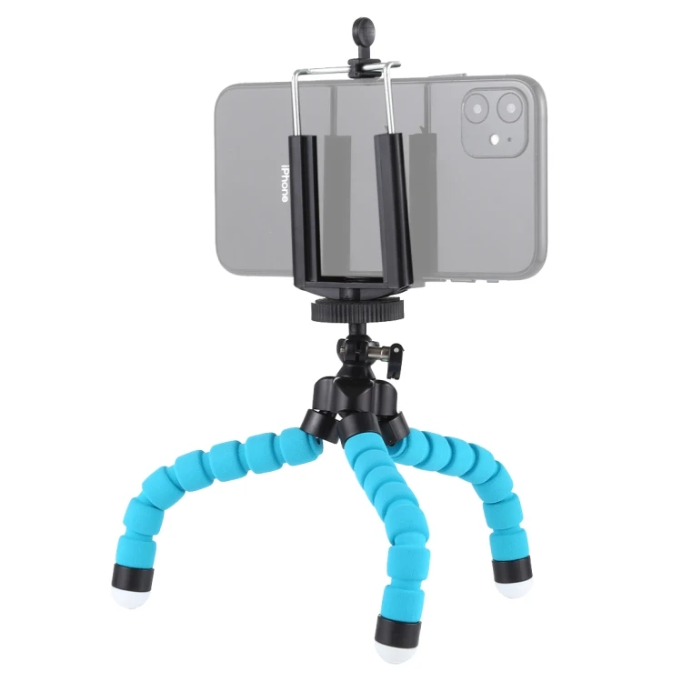 

Stock offer Logo available Elastic Stretch Octopus Bubble Tripod Holder Stand Mount for Smart Phone Camera Tripods, Black,blue