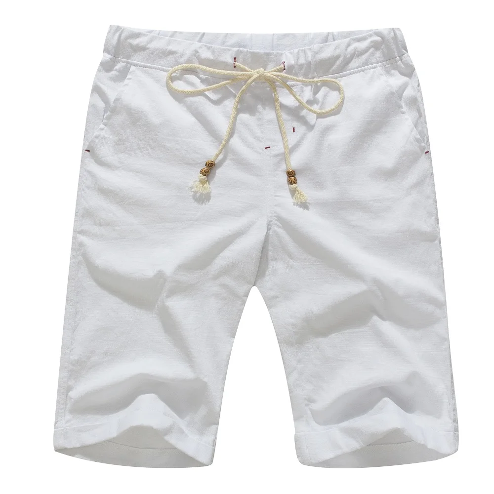 

Men's Linen Casual Classic Fit Short Summer Beach Shorts, Custom color