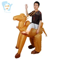 

Unisex Adults Funny Halloween Party Holiday Costume Air Blow Up Suit Inflatable Ride on Camel Costumes