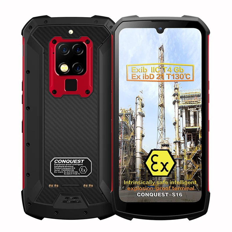 

CONQUEST S16 PoC walkie talkie 8gb+128gb IPS Screen FHD+ 6.3" Android 9 enterprise management rugged mobile phone IP68