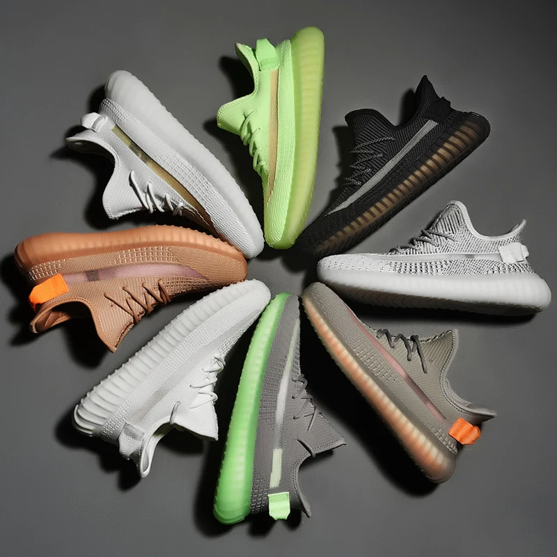 
Stylish Breathable Knit Reflective Upper Sports Shoes with -E-TPU Sole and 350 V2 