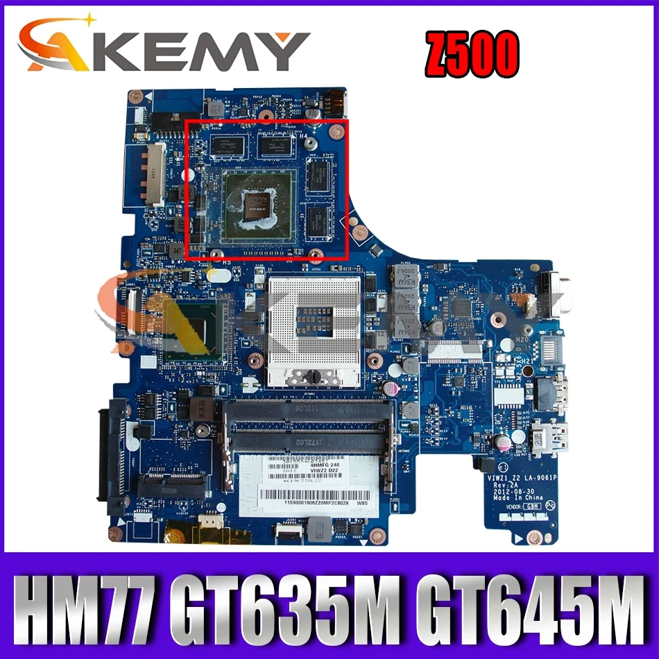 

Akemy For Z500 Laptop Motherboard VIWZ1 Z2 LA-9061P PGA989 HM77 GPU GT635M GT645M DDR3 100% Test Work