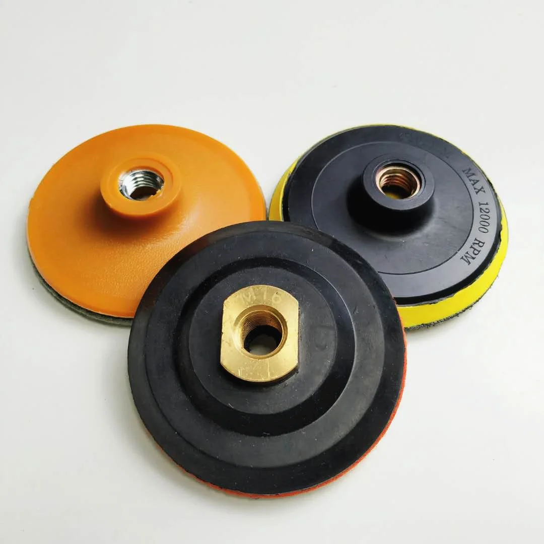 

100mm Angle Grinder Diamond Polishing Pad Rubber Backers Flexible Rubber Holder