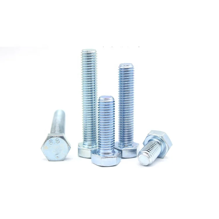 
DIN 933 Carbon Steel Galvanized Hex Bolt grade 4.8 12.9 Bolts 