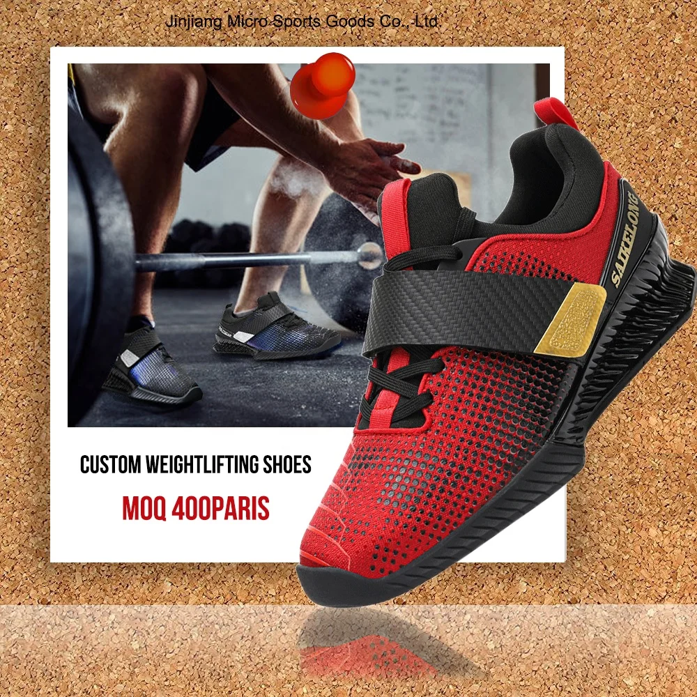 

Jinjiang Manufactured Custom Deadlift Gym Shoes Lifting Weights Shoes Indoor Fitness Sports Squat Weightlifting Shoes for Ma