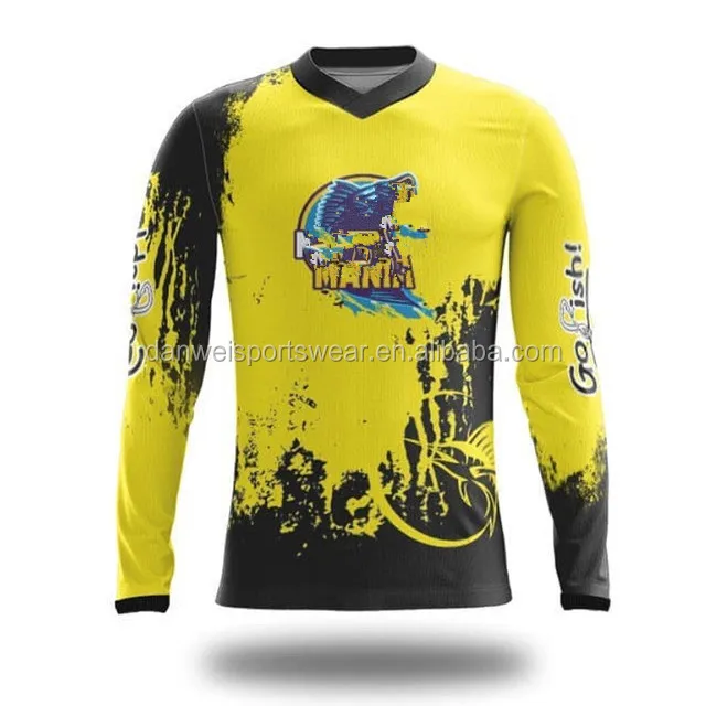 

v neck 100% polyester all over printing fishing sublimation shirts