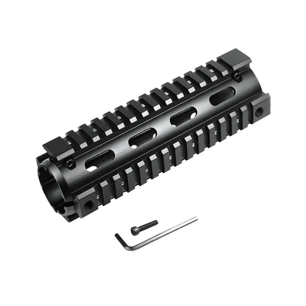 

AR15 parts 223 Drop In Quad Rail Handguard 6.7 inch Carbine Length Picatinny Accessories AK Mount Handguard Rai, Black
