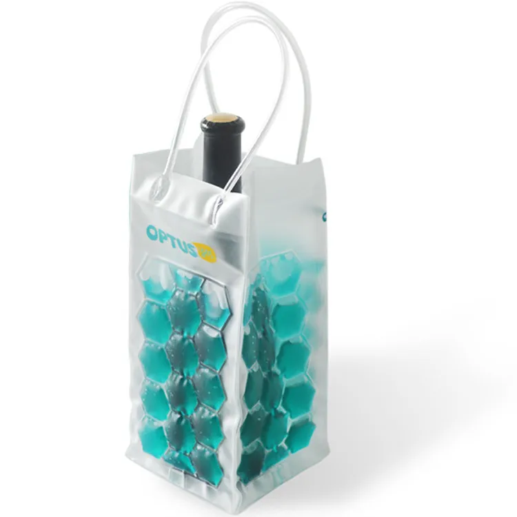 

Promotional gifts soft gel PVC ice bag,easy to carry re-freezable wine cooler bag, Pantone color
