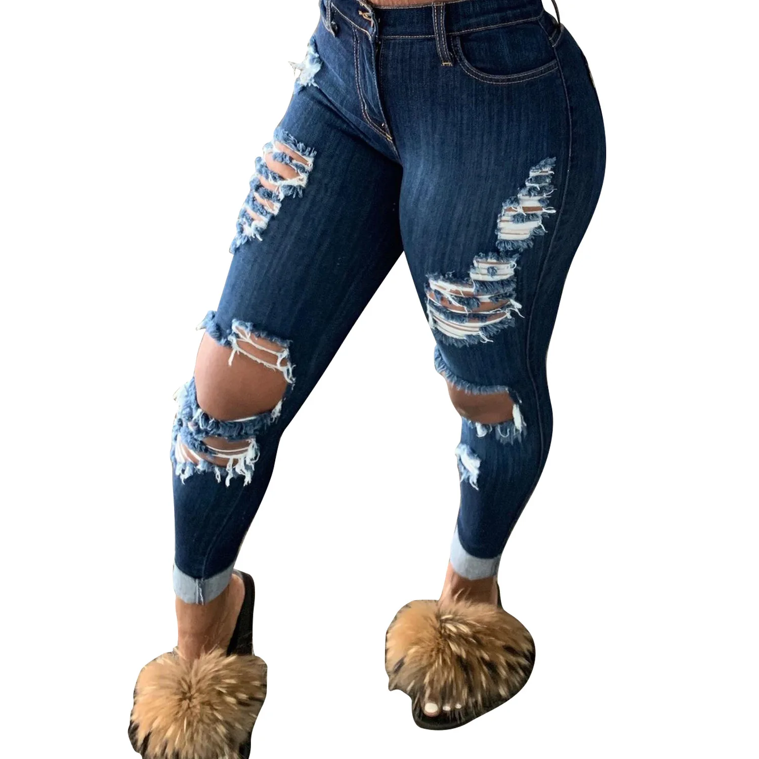 

New fashion fall fringe Women high waist flair jean 2020 women jeans, Customized color