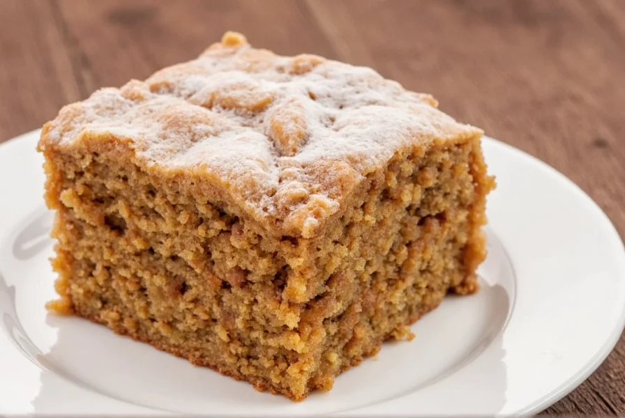 Homemade cinnamon coffee cake with cross-section showing swirl pattern