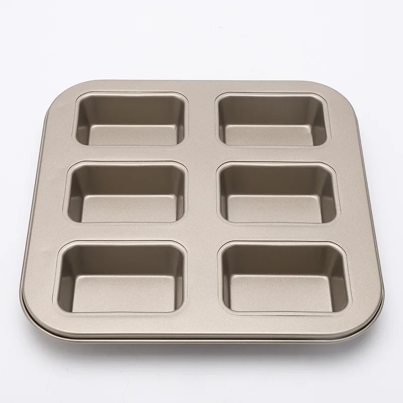 

6 Cavity Carbon Steel Fernance Cake Baking Pan Chocolate Pastry Pudding Mousse Mold Cake Decoration Baking Tools