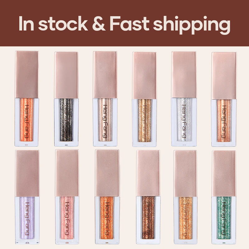 

New Waterproof Glitter High Quality liquid Eyeshadow set with your logo eyeshadow glitter