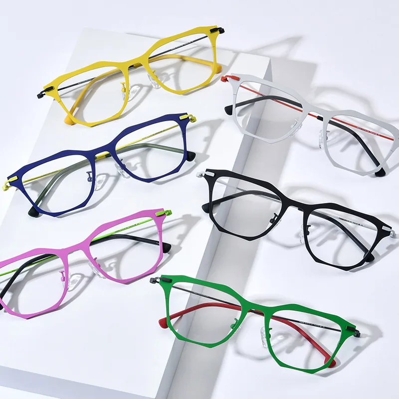 New Japanese Style Round Frame Acetate Retro Prescription Glasses Frame Metal Myopia Glasses for Women and Men