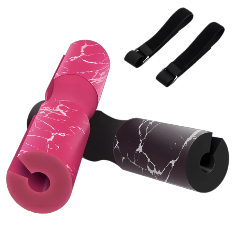 Hip Thrust Squat Barbell Bar Pad Weight Lifting Protective Customized Logo Pink Shoulder Foam Barbell Squat Pad