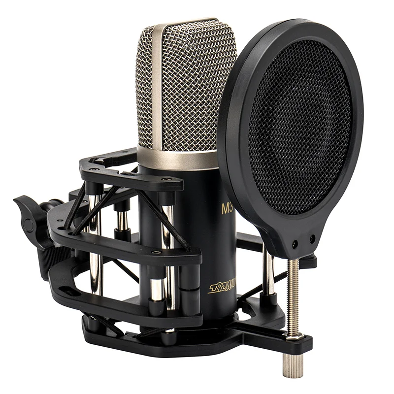 

797 Audio M3 Large shock film condenser microphone singing recording live voice microphone, Black