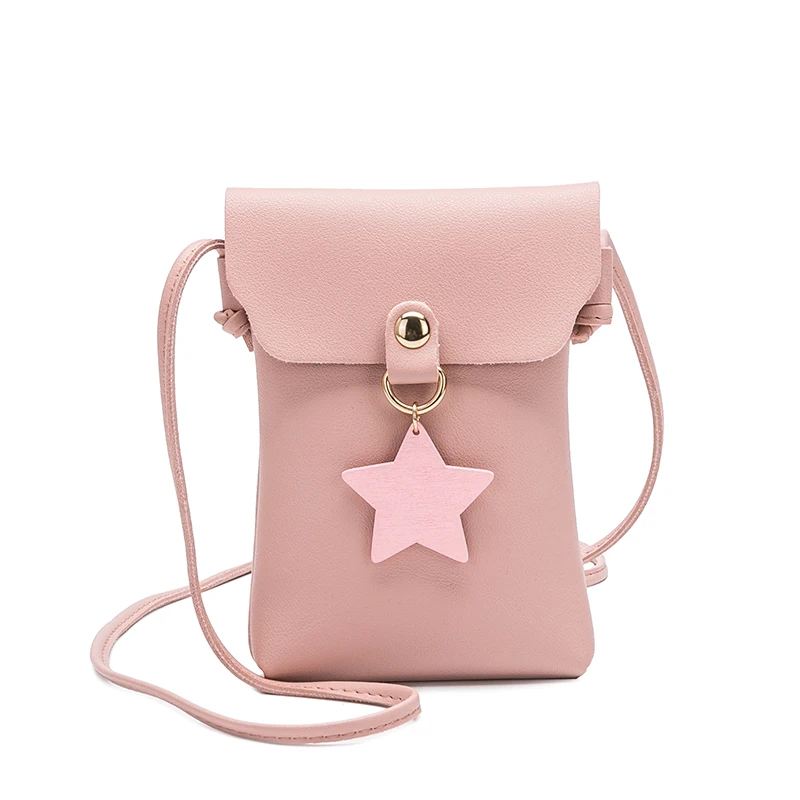 

2021 Wholesale Cheap Stylish Cute Women OEM Leather Bags And Purses Mobile Phone Pouch Cross Body Bags, 5 colors