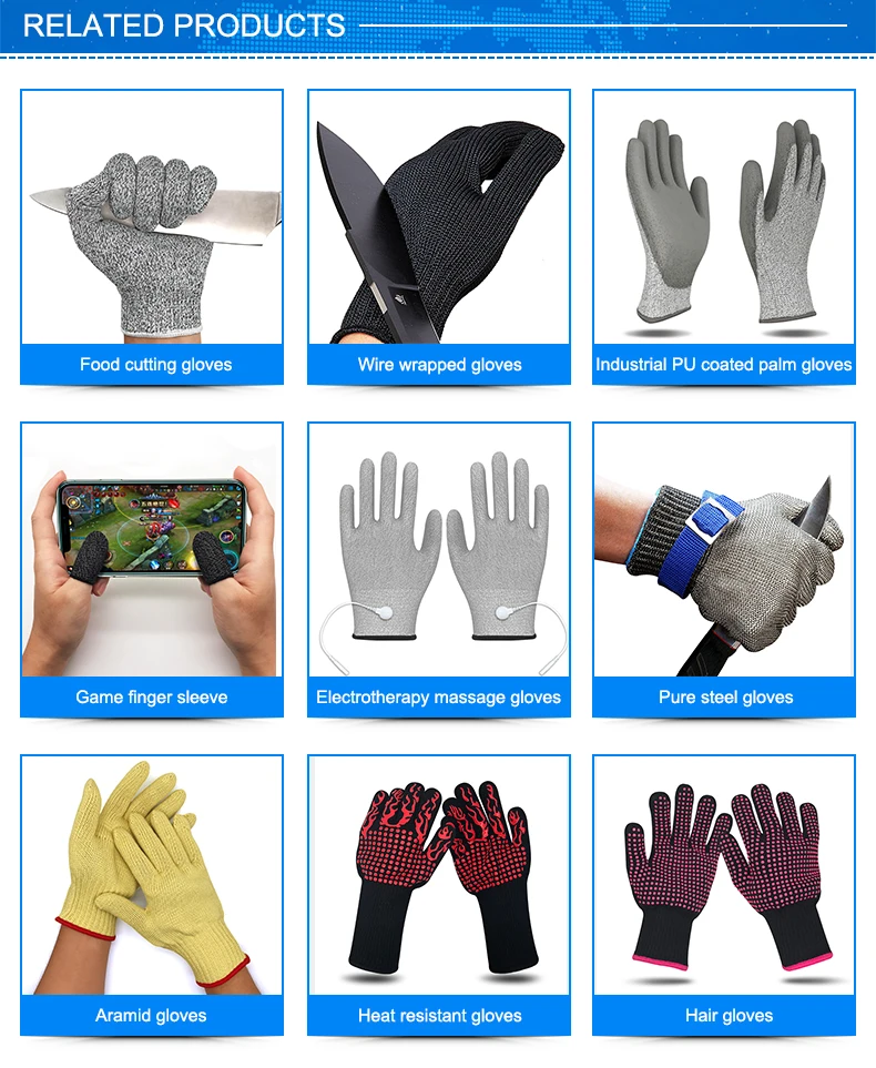 Dds Conductive Silver Fiber Electric Massage Gloves For Facial Massager