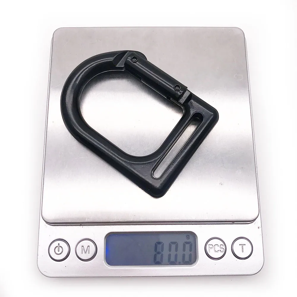BT-Z523 Zinc Alloy Black D-type Buckle Fitness Sport Safety Profile Hanging Suspension Training With Yoga Metal Hooks