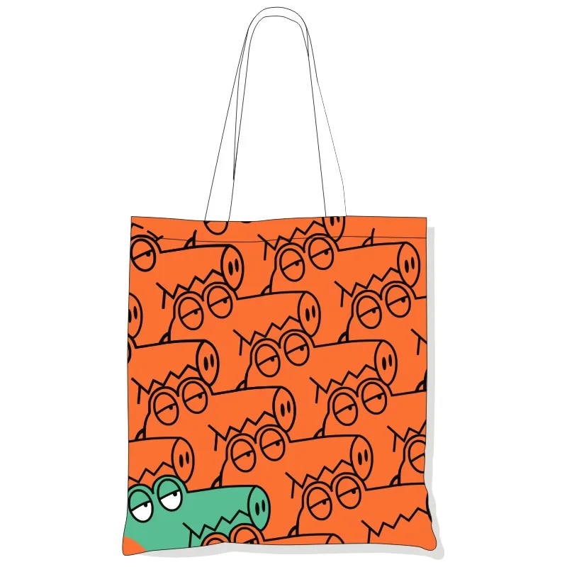 

2020 hot selling cartoon design canvas bag for daily packing, Customized color