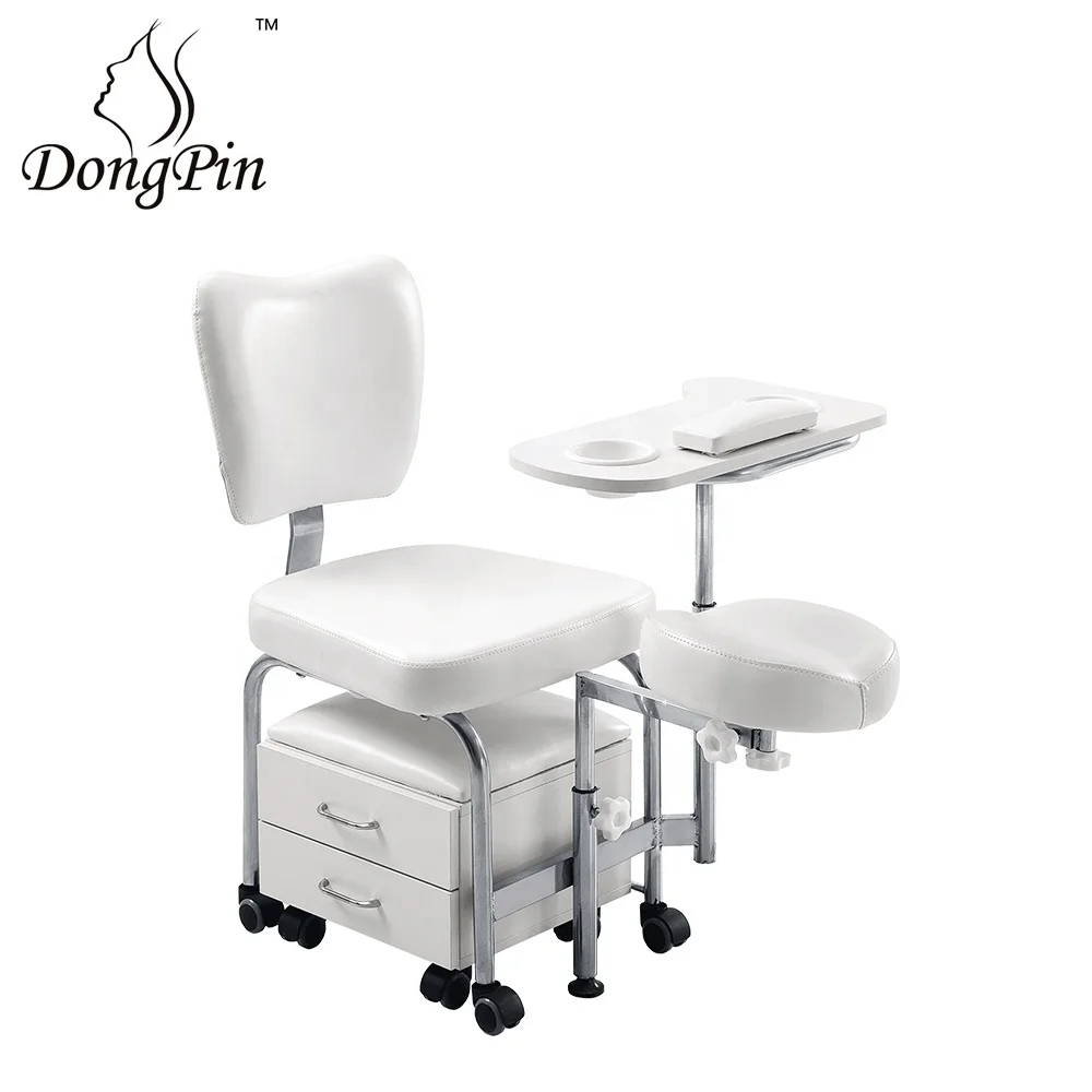 
SalonTrolley Nail Table Professional Salon Beauty Stool Set Hairdressing Trolley for Manicure Pedicure Nails 