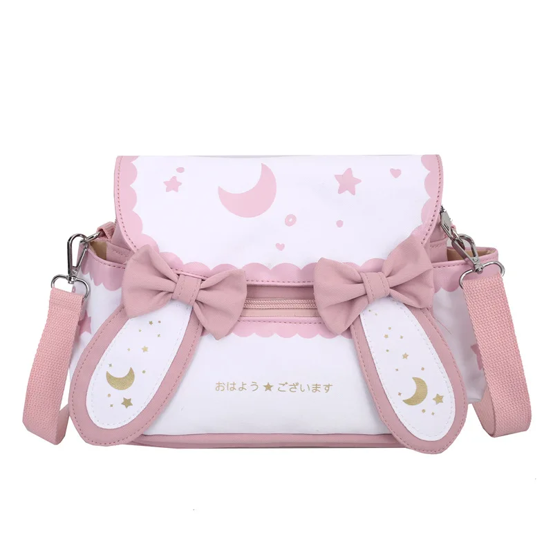 

Cute bow knot bag girls korean fashion cotton canvas bag wholesale, 3 colors