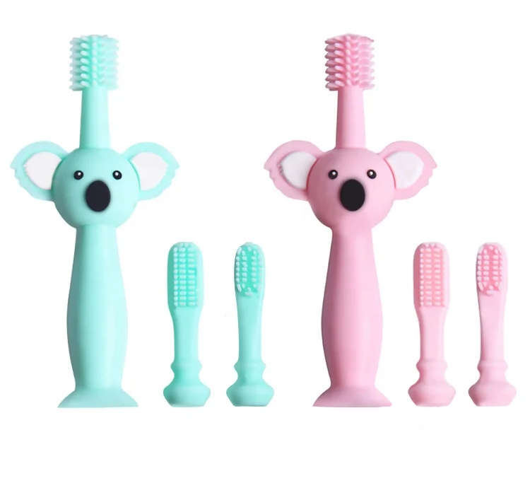 

Baby Products Supplies Infant Manual Soft Baby Children Silicone Toothbrush, Multi