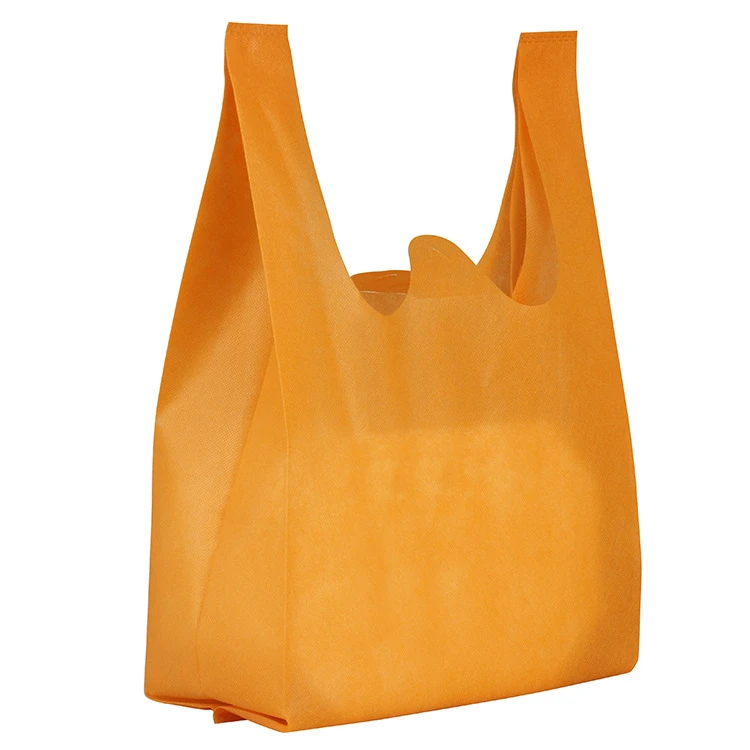 

Reusable Non woven W-Cut T-shirt shopping Bag for Supermarket