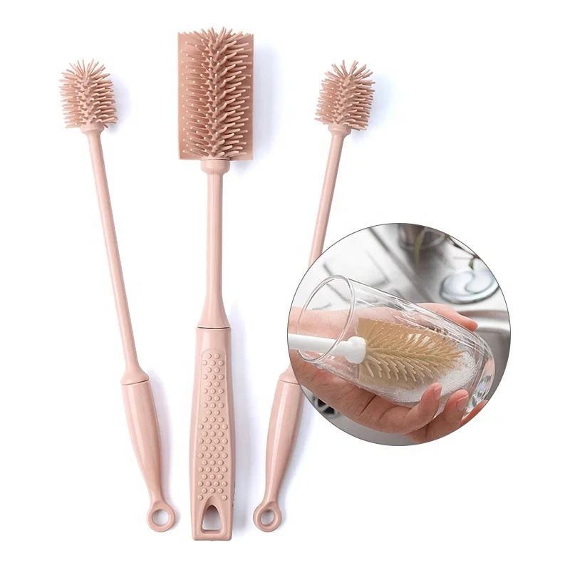 

Hangzhou Houseware Easy For Dinnerware Sets Silicone Bottle Cleaning Brush Baby Bottle Brush Brush Cleaner With Good Grips, Customized baby bottle brush/water bottle cleaner