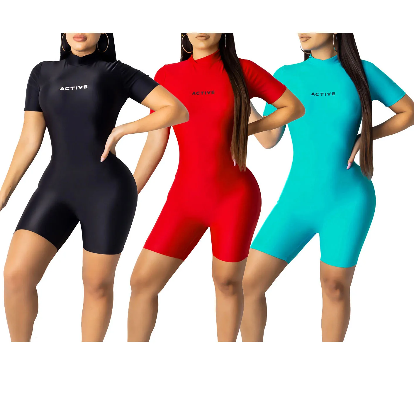 

FS1227D women Bodycon Outfit Short Jumpsuits one piece Romper