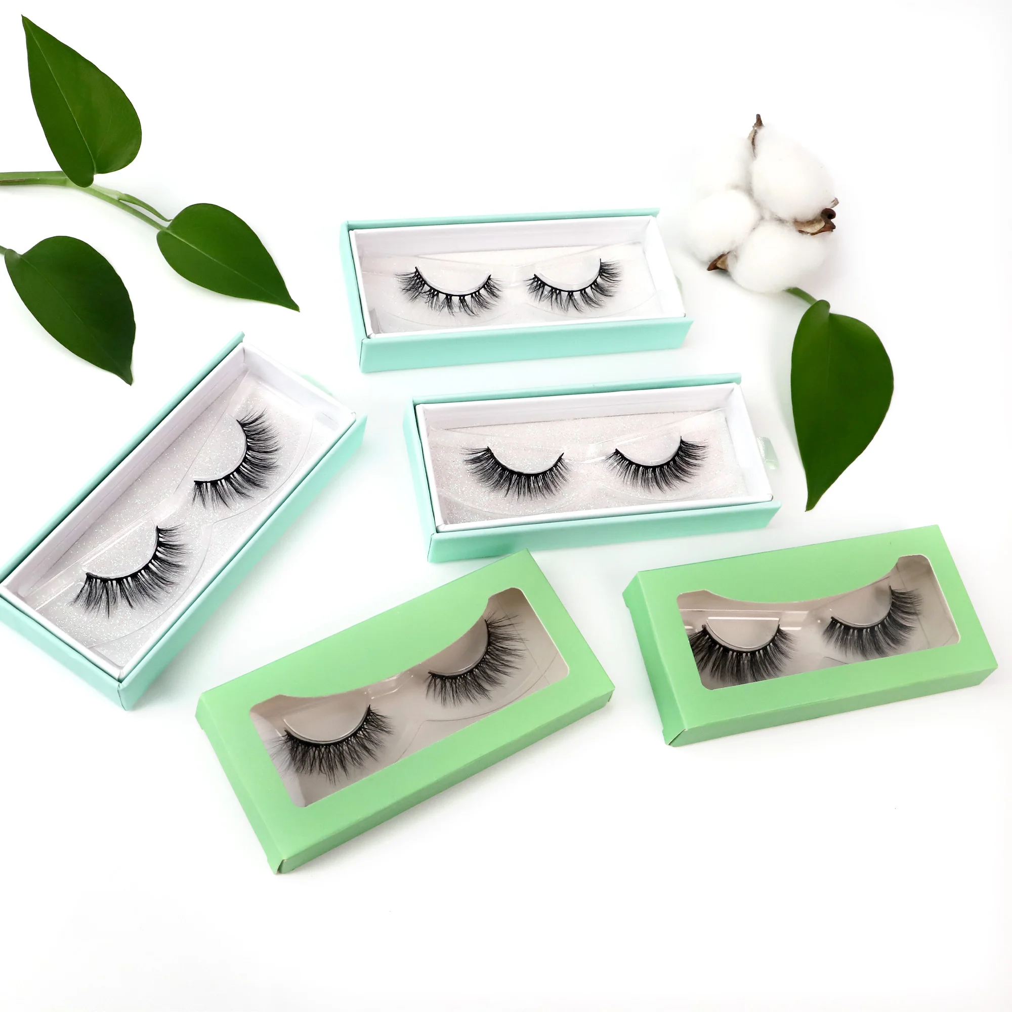 

New arrivals 100%handmade super soft band eyelash 0.05mm lightweight lash vegan ecological fiber silk false eyelash, Black