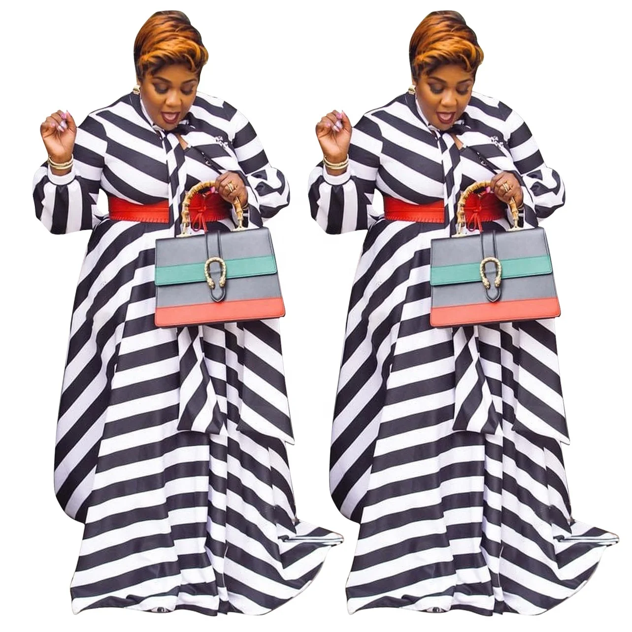 

Winter Fall Long Sleeve Sexy Elegant Women Clothing Maxi Plus Size Casual Dress