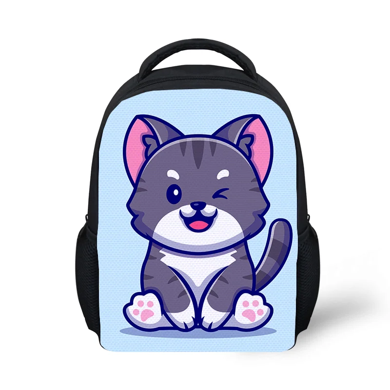 

2022 Custom Cartoon Kitten Sublimation Print Waterproof Wholesale For Boys Girls Student Fashion Backpack Kids School Bags