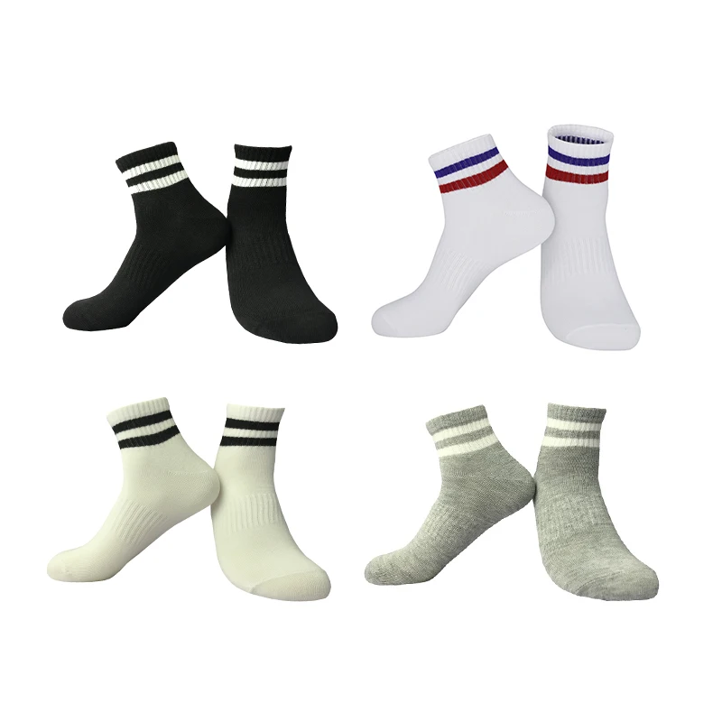 

Custom embroidered socks black men casual ankle sock for men