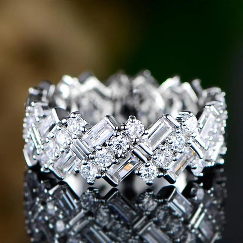 

Luxury Designer Rings Jewelry Women New Joint Knuckle Glitter Statement Wedding Rings Cubic Zirconia Accessories Diamond Rings