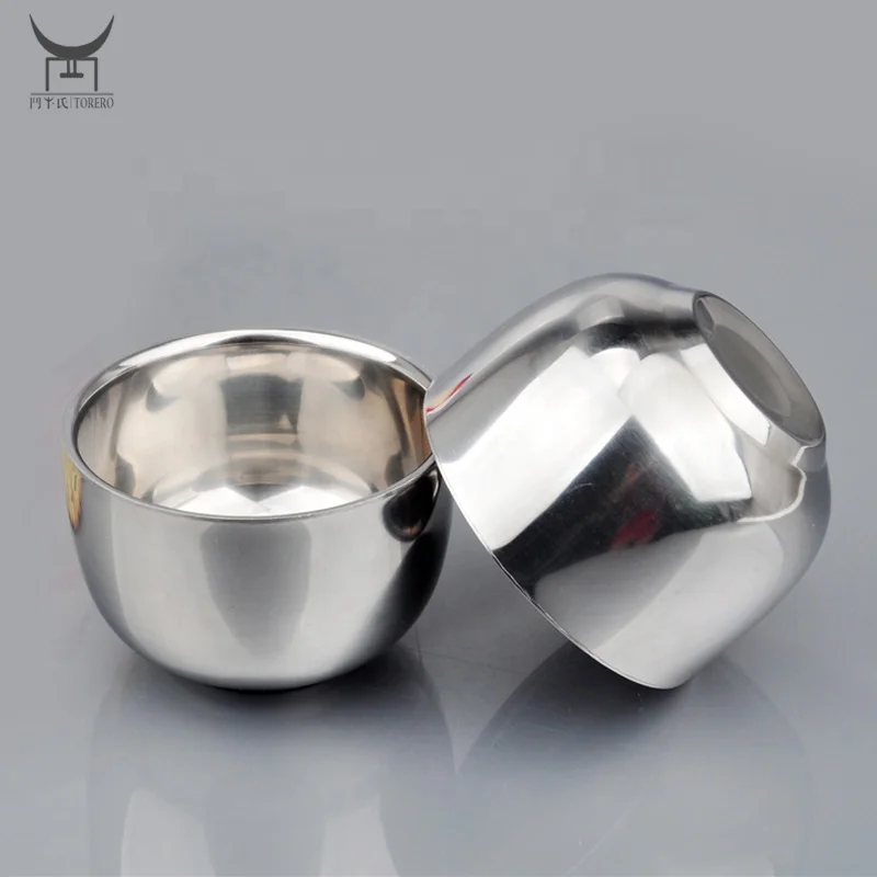 

Double Layer Stainless Steel Shaving Bowl Metal Shaving Mug Soap Bowl Men's Shaving Hand Creme Bowl