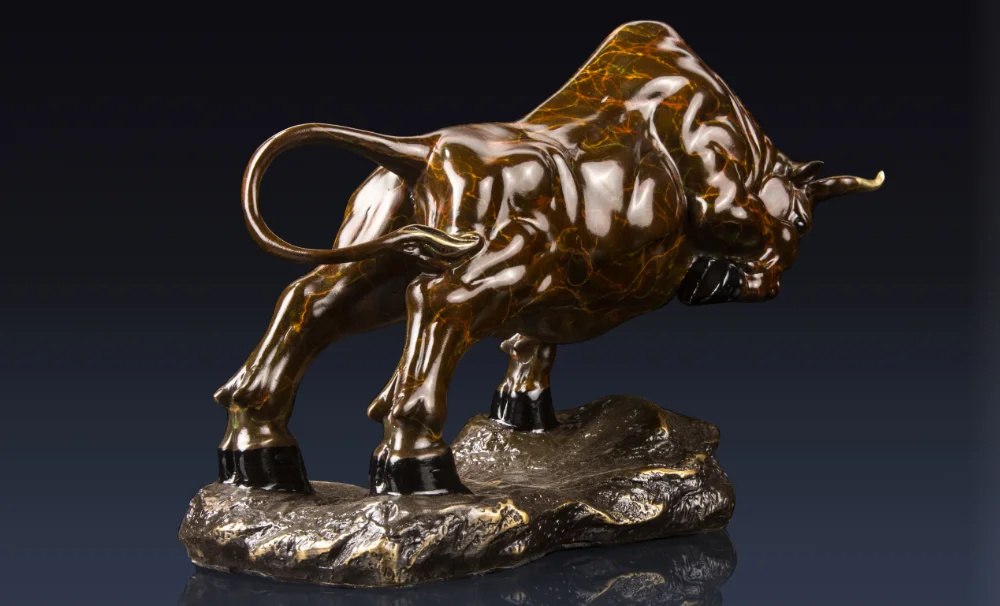 Brass Bull Ornament For Home Decor Furnishing China Fine Artwork Hand