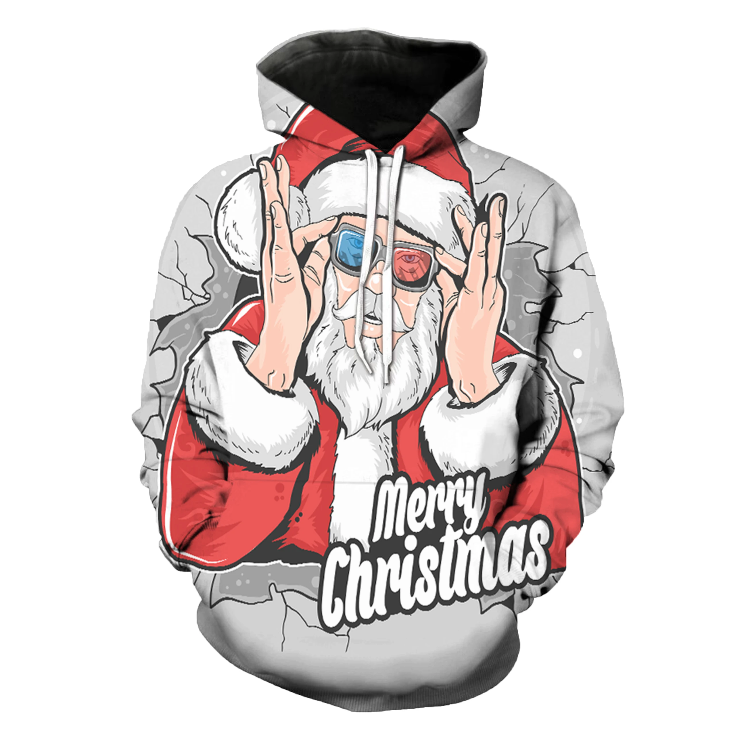 

Santa Claus fashion 3D sublimated printed hoodie