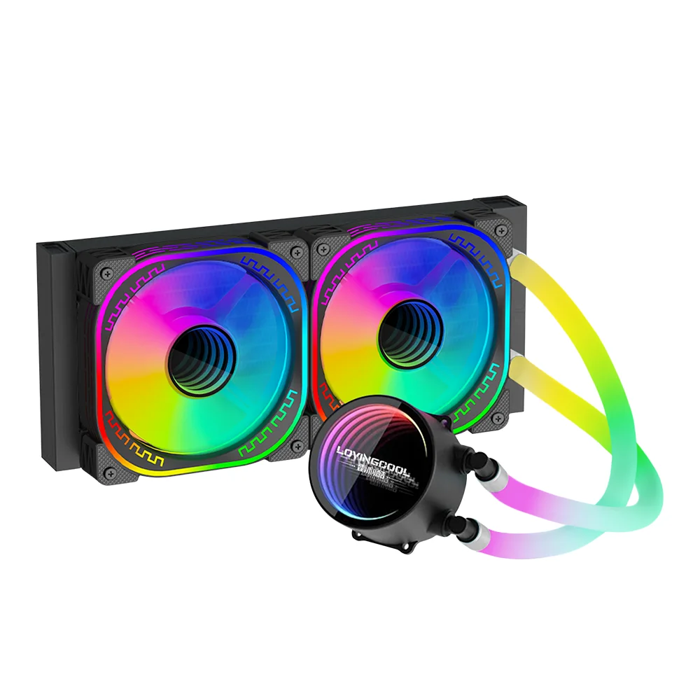 

Loving Cool ARGB 240mm PC Water Cooling Liquid Cooler With 4pin PWM For Computer Case