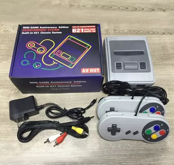 

China Factory price Mini Support Download Classic 32 Bit 621 Classic Games Player Video Game Console, Gray