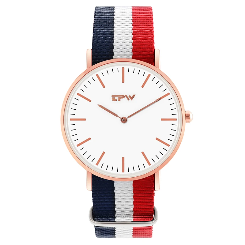 

White dial quality nylon japan movement quartz watch sr626sw watch odm, Customized