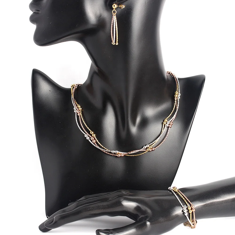 

New Product Statement Pearl Sets Stainless Steel Necklace Set