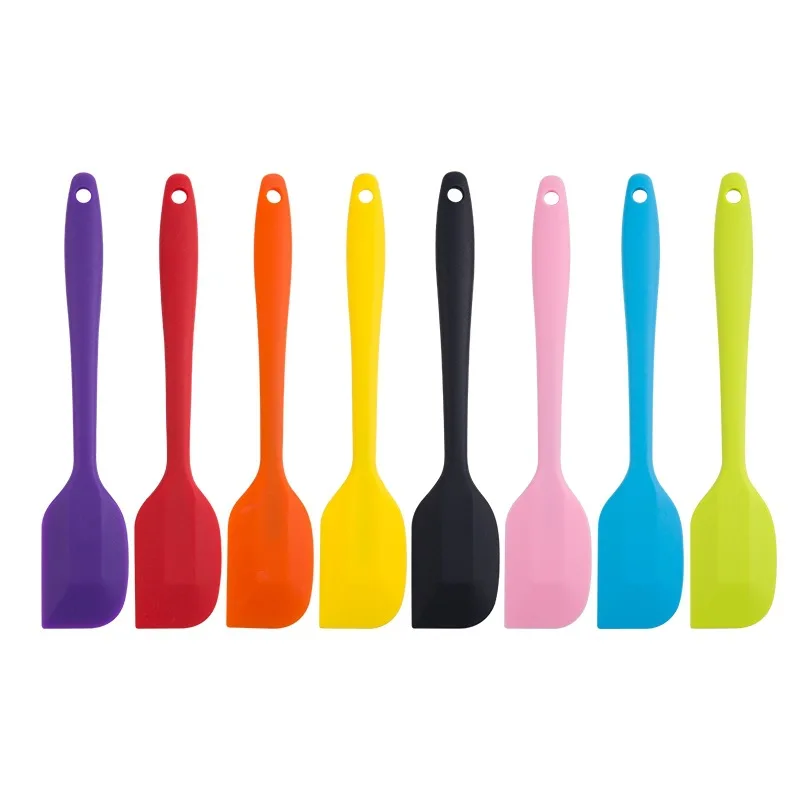 

21CM Integrated Small Silicone Kitchen Spatula Cooking Heat-Resistant Spatulas Non-stick Rubber Spatulas