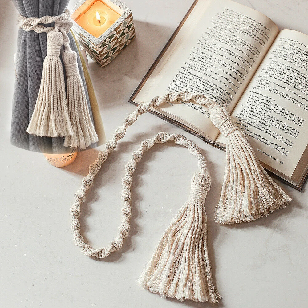 

Curtain Tie Backs Macrame Tassels Home Curtain Tiebacks Drape Holdbacks Accessories Hanging Wall Farmhouse Decor