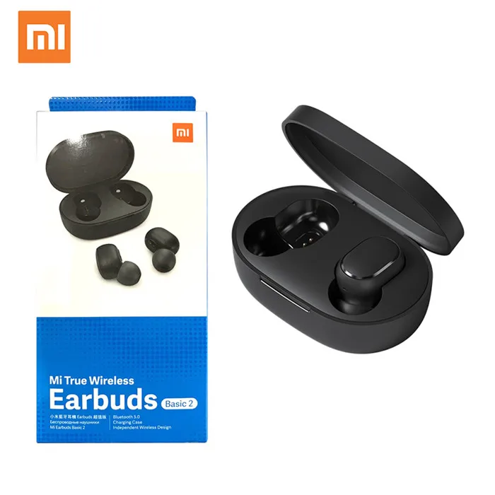 

Earphone Headphone Wireless headset Earbuds In-Ear Stereo Bass Xiaomi Redmi MI Ture Airdots Global Version Earbuds basic 2, Black